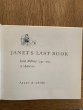 Janet's Last Book: Janet Ahlberg 1944-1994 - A Memento